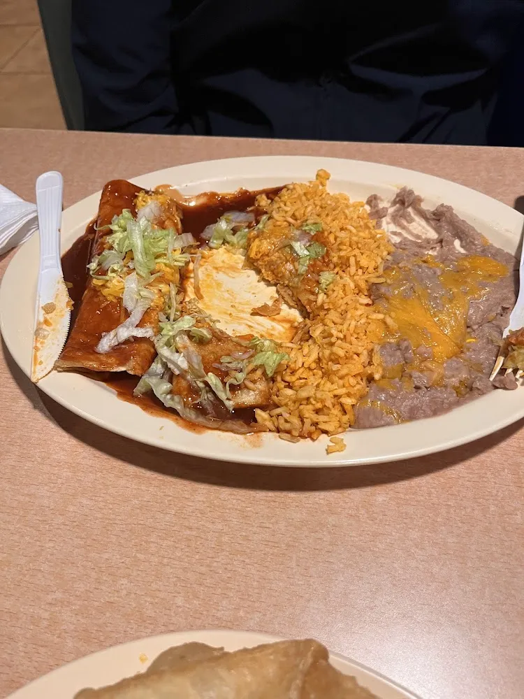 Cheese Enchiladas Rice & Beans